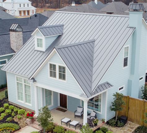 houses with metal siding and roof|white house with galvalume roof.